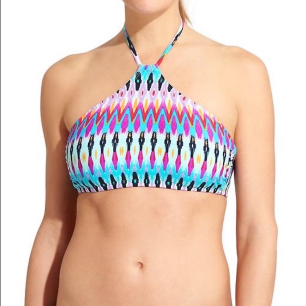 Athleta Boscabell Ikat High Neck Bikini Top